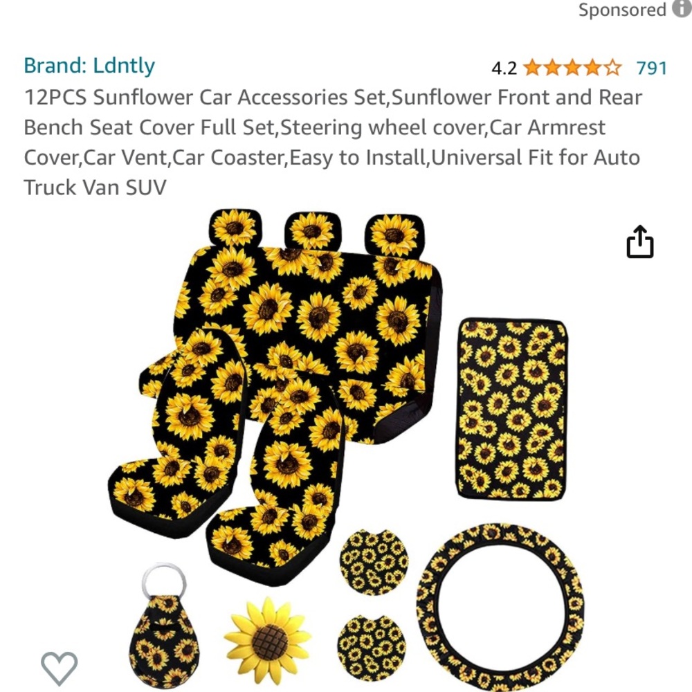 12pc sunflower accessories
